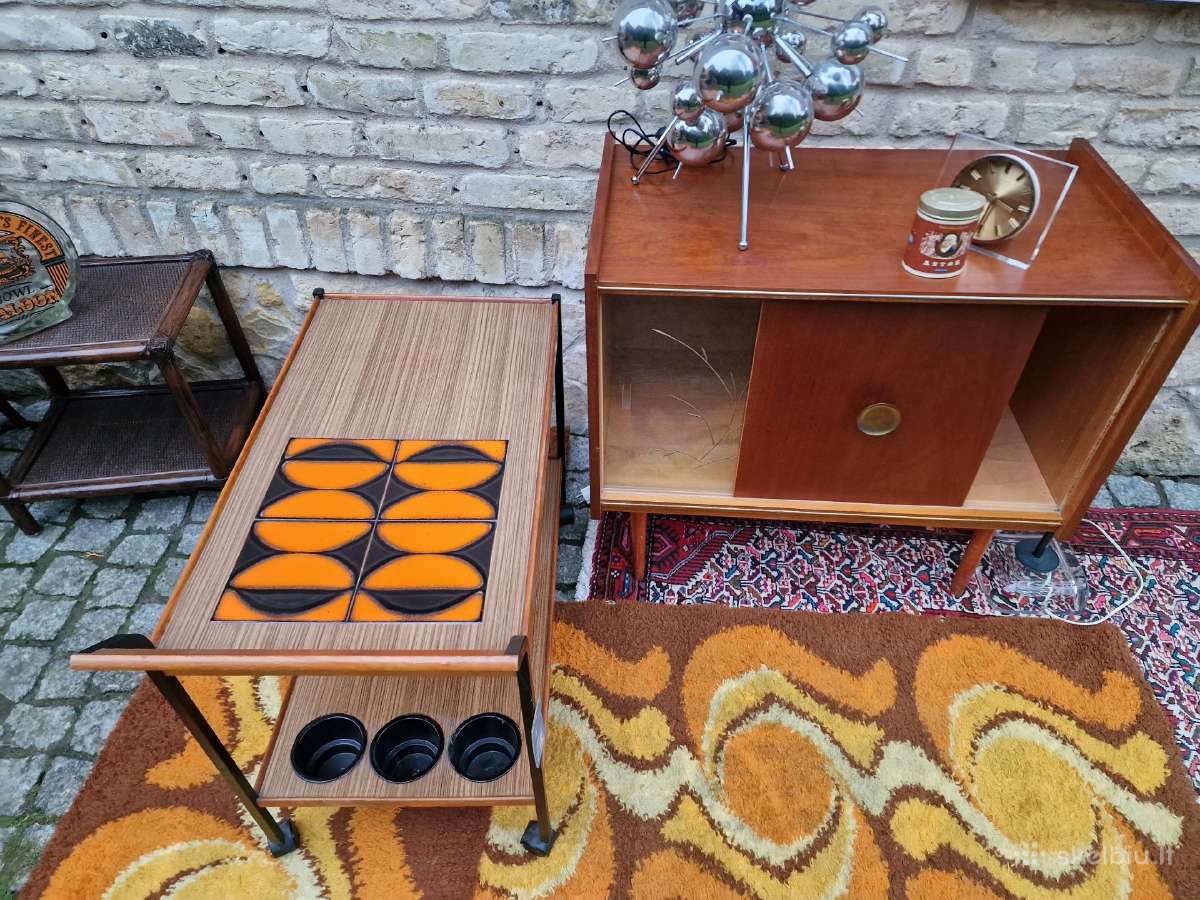 Vintažinis mid century serviravimo staliukas - nuotraukos Nr. 22