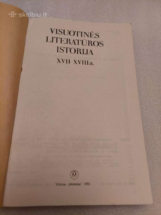 Visuotinės literatūros istorija - nuotraukos Nr. 2