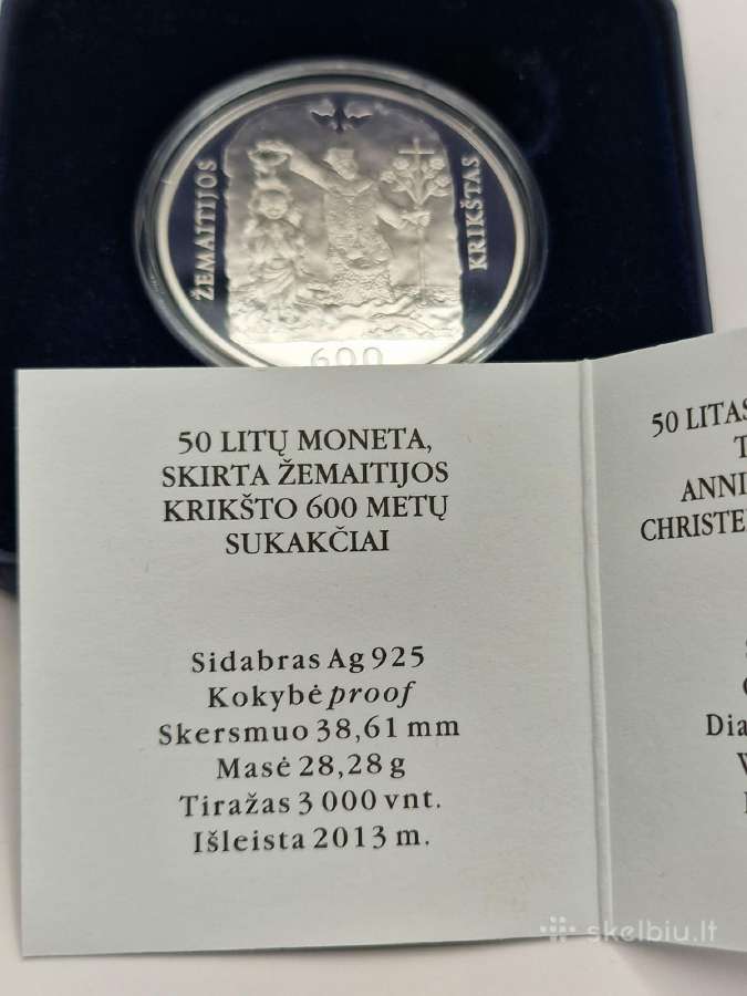 50 Litų, 2013 m., "Žemaitijos krikštas" - nuotraukos Nr. 4