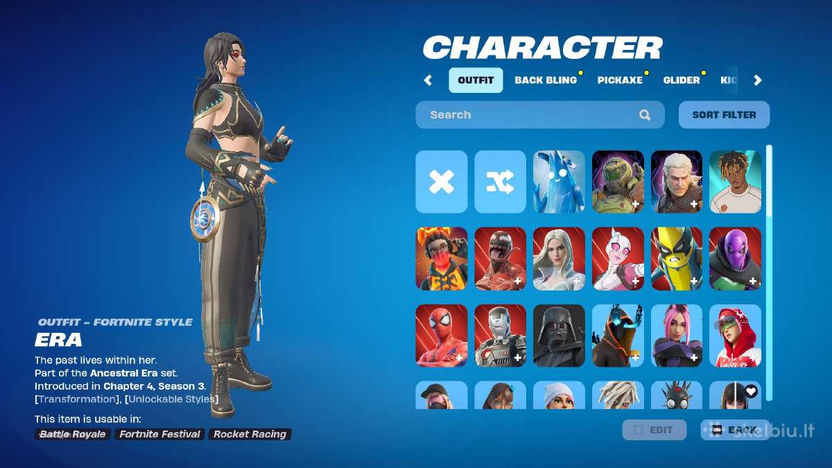 Fortnite accountas 70+ skin