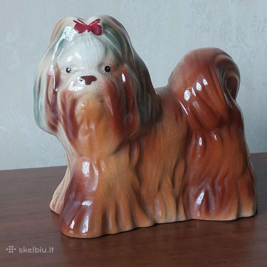 Porcelianinė statulėlė - Šuniukas Bolonė / Bolonka - nuotraukos Nr. 2