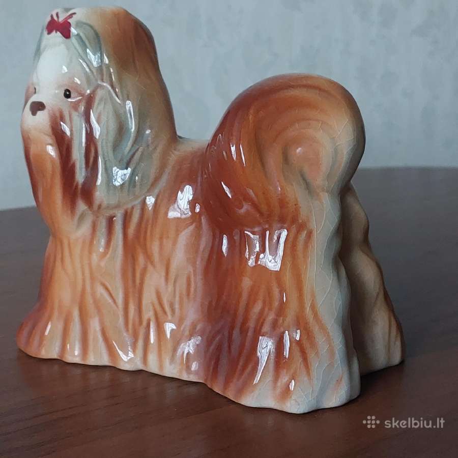 Porcelianinė statulėlė - Šuniukas Bolonė / Bolonka - nuotraukos Nr. 8