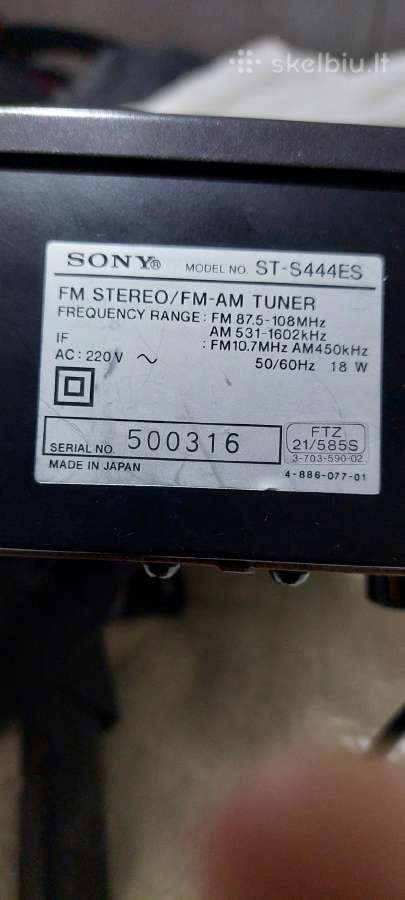 Skaitmeninė Sony radija St-s444 Es - nuotraukos Nr. 2