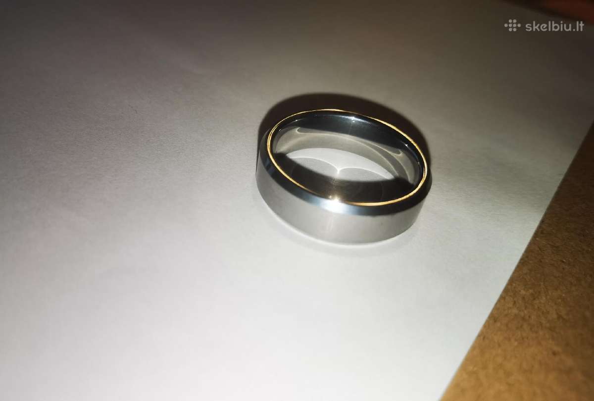 Volframo tungsten vyriškas žiedas - nuotraukos Nr. 5
