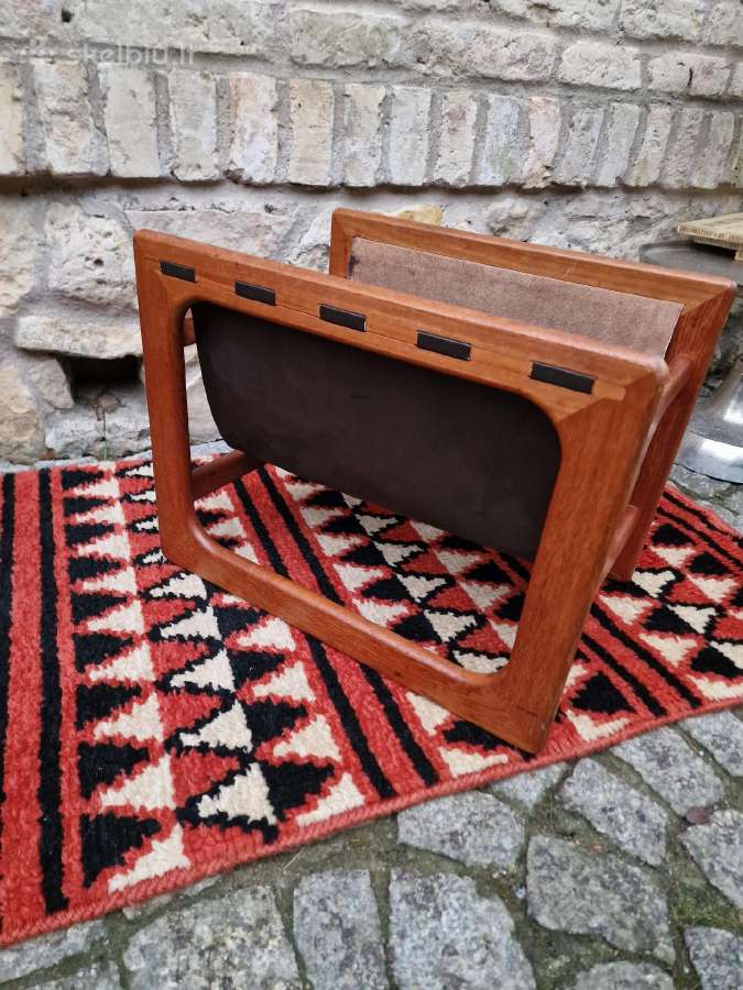 Vintažinė mid century tikmedžio laikraštinė - nuotraukos Nr. 2