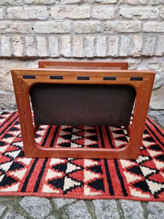 Vintažinė mid century tikmedžio laikraštinė - nuotraukos Nr. 5