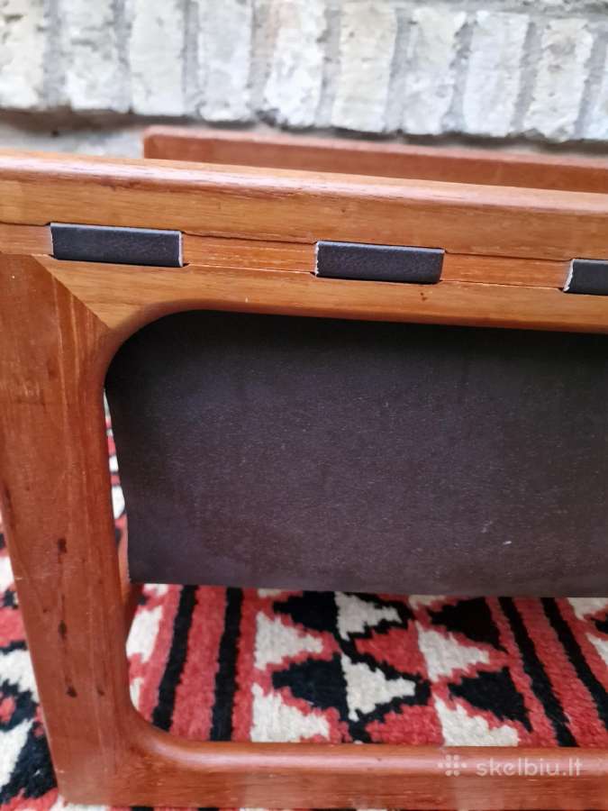 Vintažinė mid century tikmedžio laikraštinė - nuotraukos Nr. 6