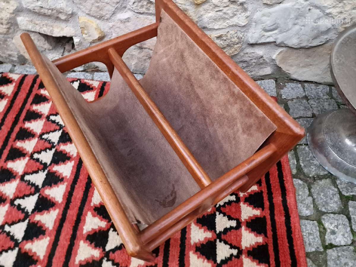 Vintažinė mid century tikmedžio laikraštinė - nuotraukos Nr. 9