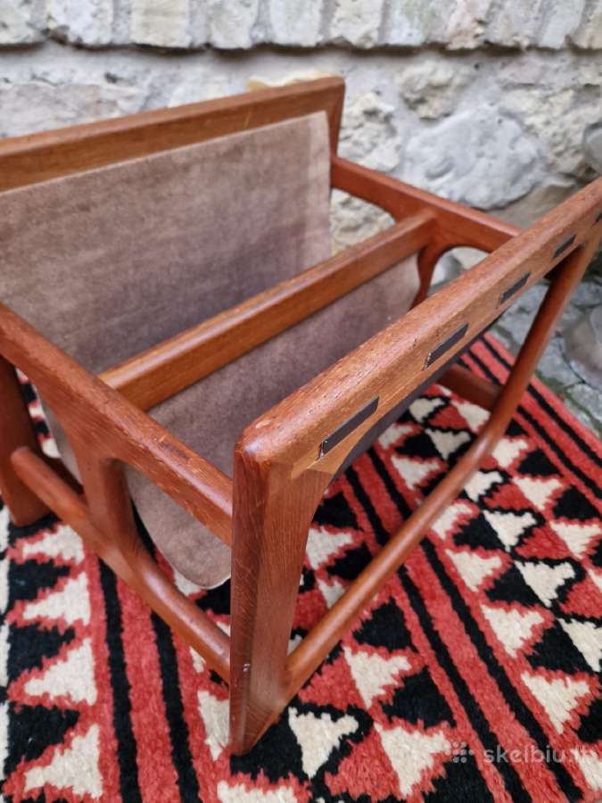 Vintažinė mid century tikmedžio laikraštinė - nuotraukos Nr. 14