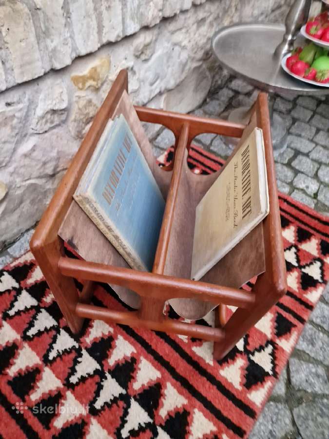 Vintažinė mid century tikmedžio laikraštinė - nuotraukos Nr. 20