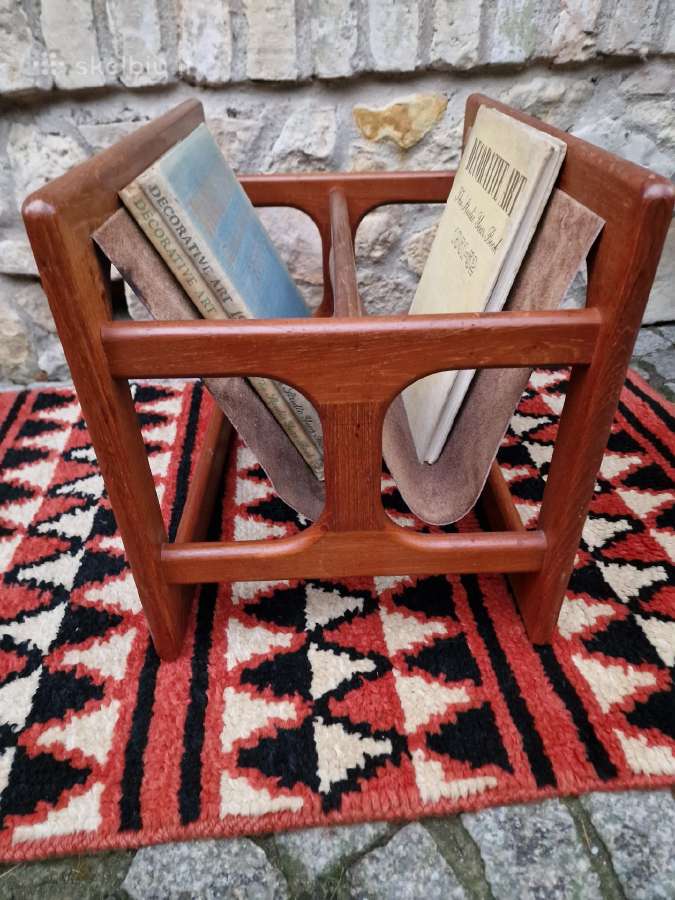 Vintažinė mid century tikmedžio laikraštinė - nuotraukos Nr. 26