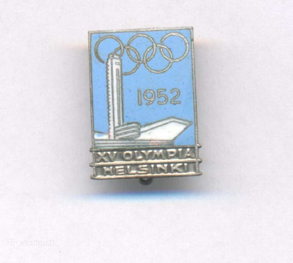 Originalus Helsinki 1952 Olympinių žaidynių ženkle