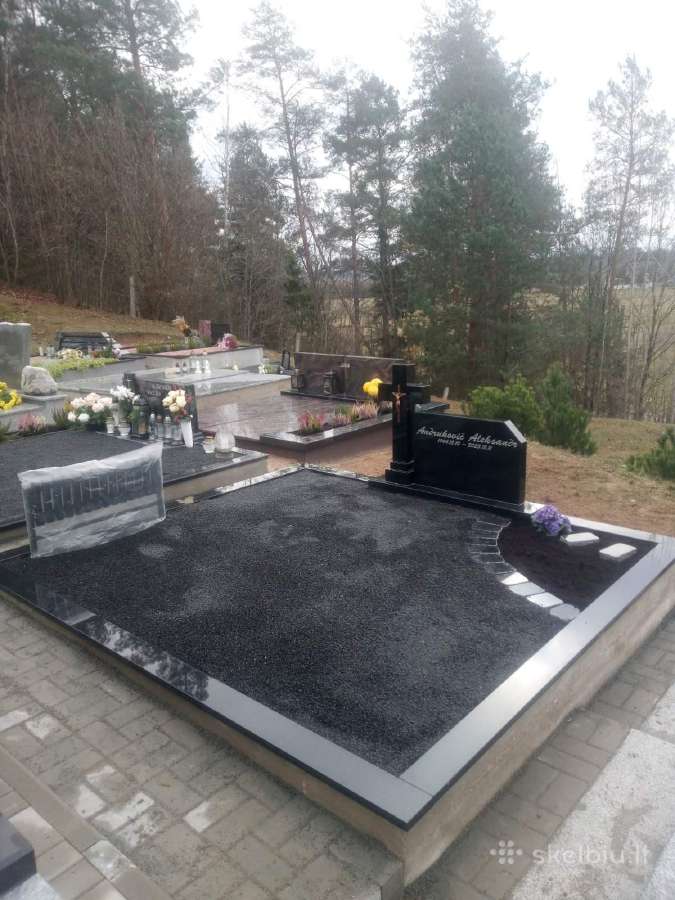 Aleksoto paminklai, dengimas akmens plokštėmis - nuotraukos Nr. 12