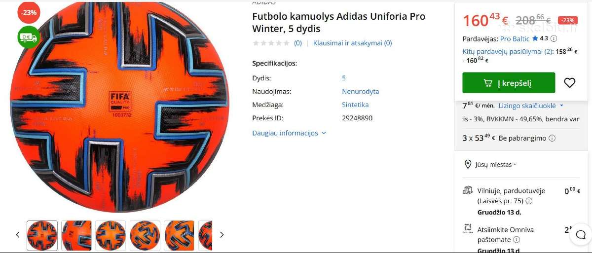 Nauji Fifa Quality Pro kamuoliai pigiau - nuotraukos Nr. 15
