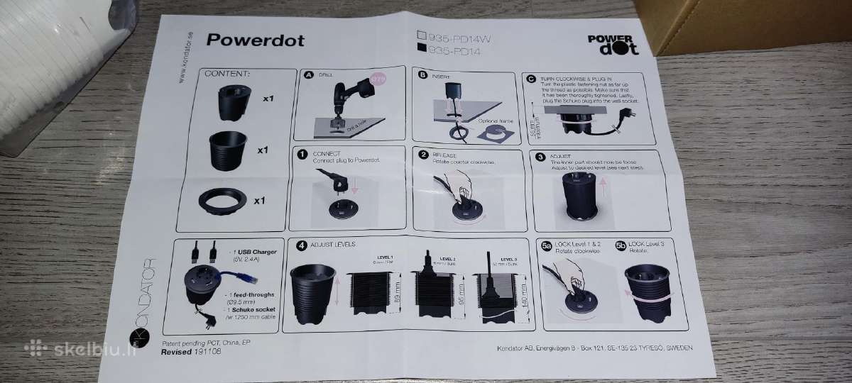 Powerdot 14 rozetė stalui - nuotraukos Nr. 4