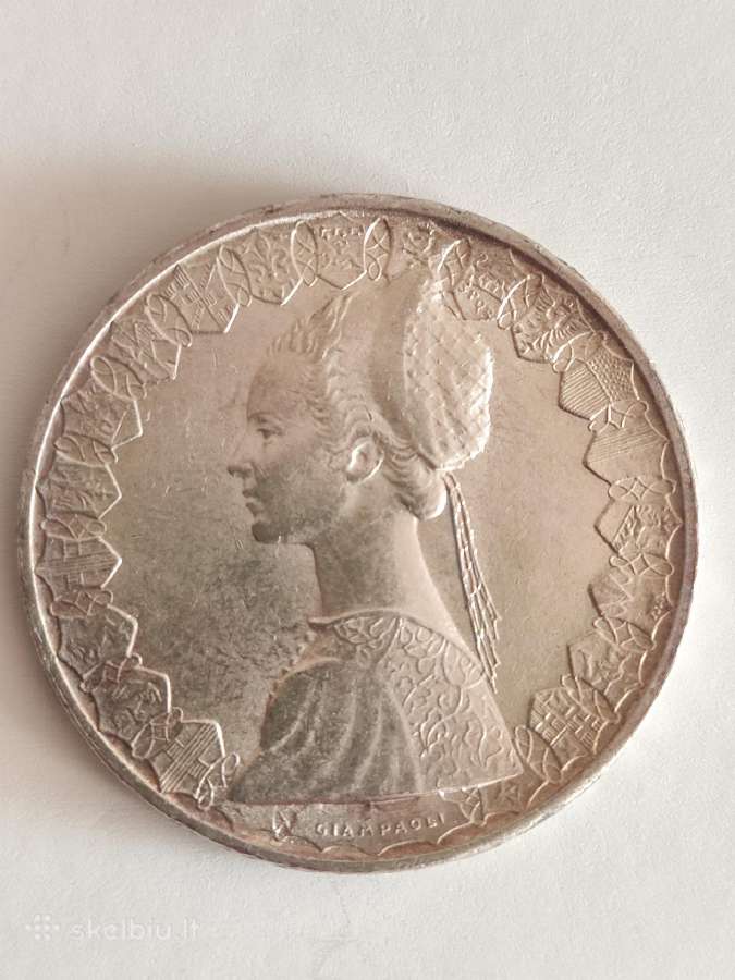 Italija 500 lirų 1958 sidabras .835
