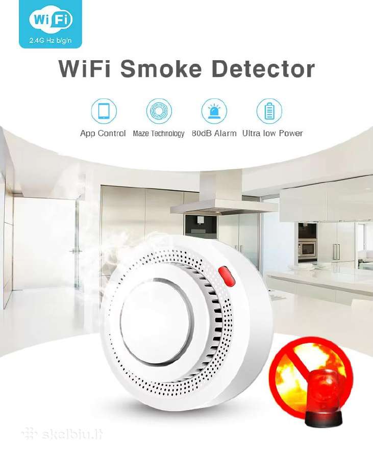 WiFi išmanusis dūmų detektorius