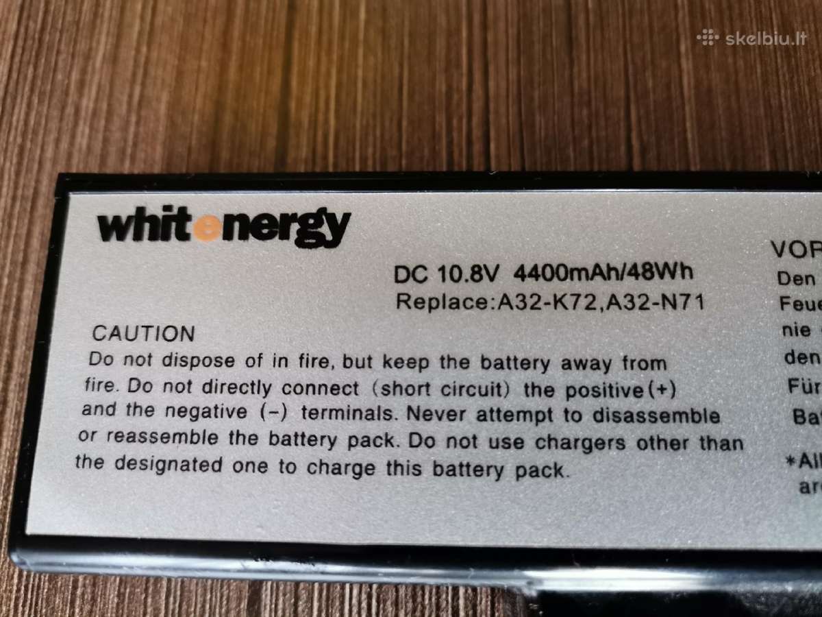 Whitenergy baterija A32-k72,a32-n-71 - nuotraukos Nr. 2