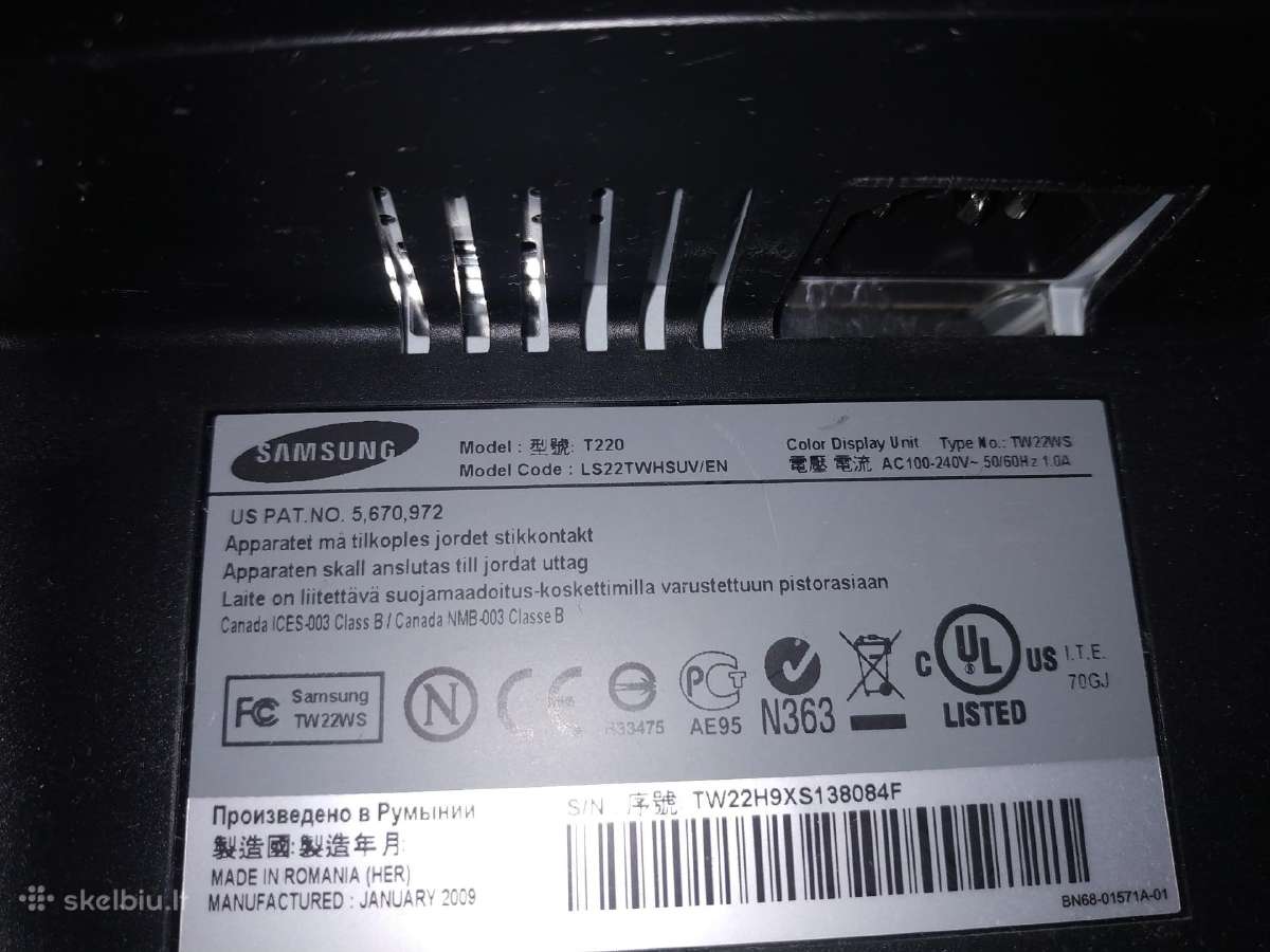 Monitorius Samsung T220 - nuotraukos Nr. 5