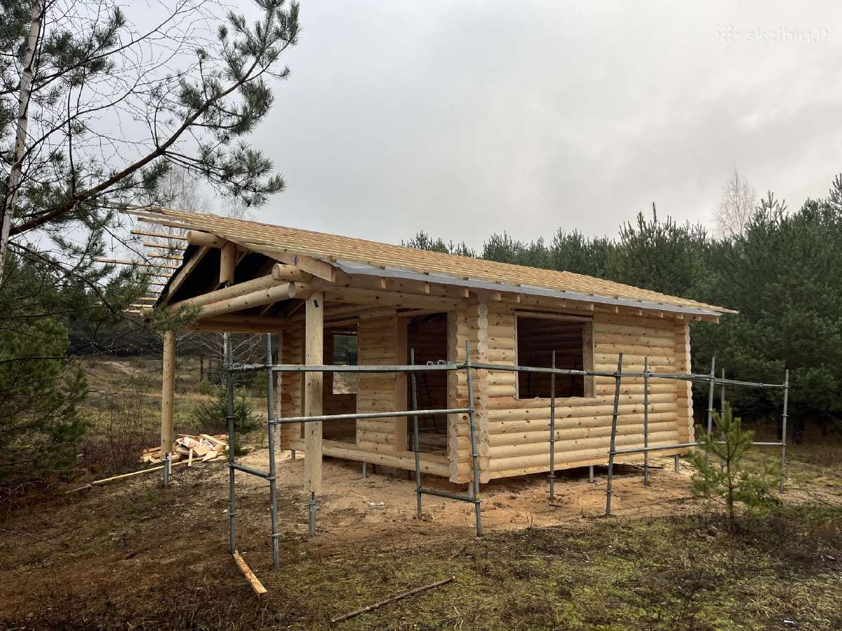 Rąstinė pirtis 6x6 m su terasa - nuotraukos Nr. 2