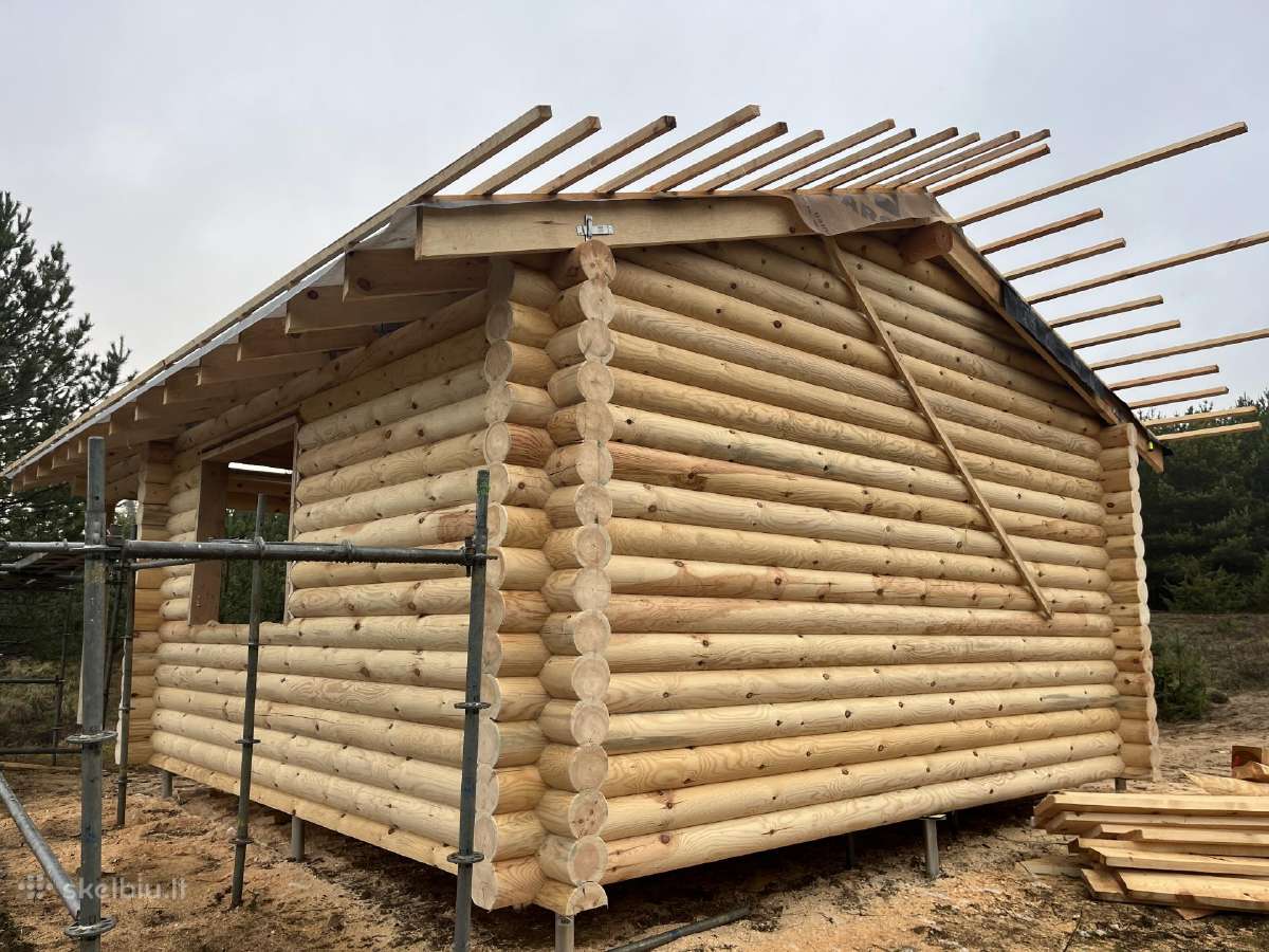 Rąstinė pirtis 6x6 m su terasa - nuotraukos Nr. 4