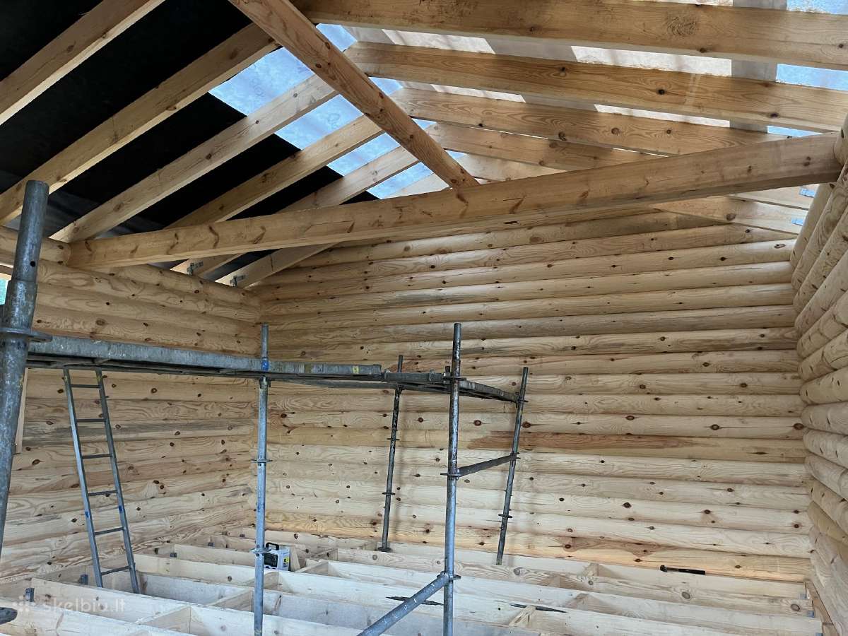 Rąstinė pirtis 6x6 m su terasa - nuotraukos Nr. 5