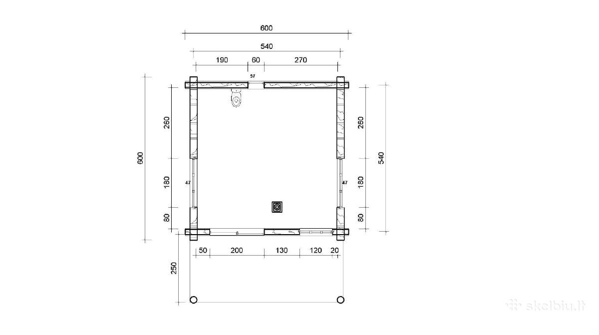 Rąstinė pirtis 6x6 m su terasa - nuotraukos Nr. 7