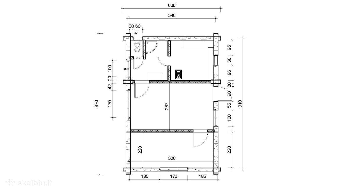 Rąstinė pirtis / vasarnamis 40 m2 - nuotraukos Nr. 7