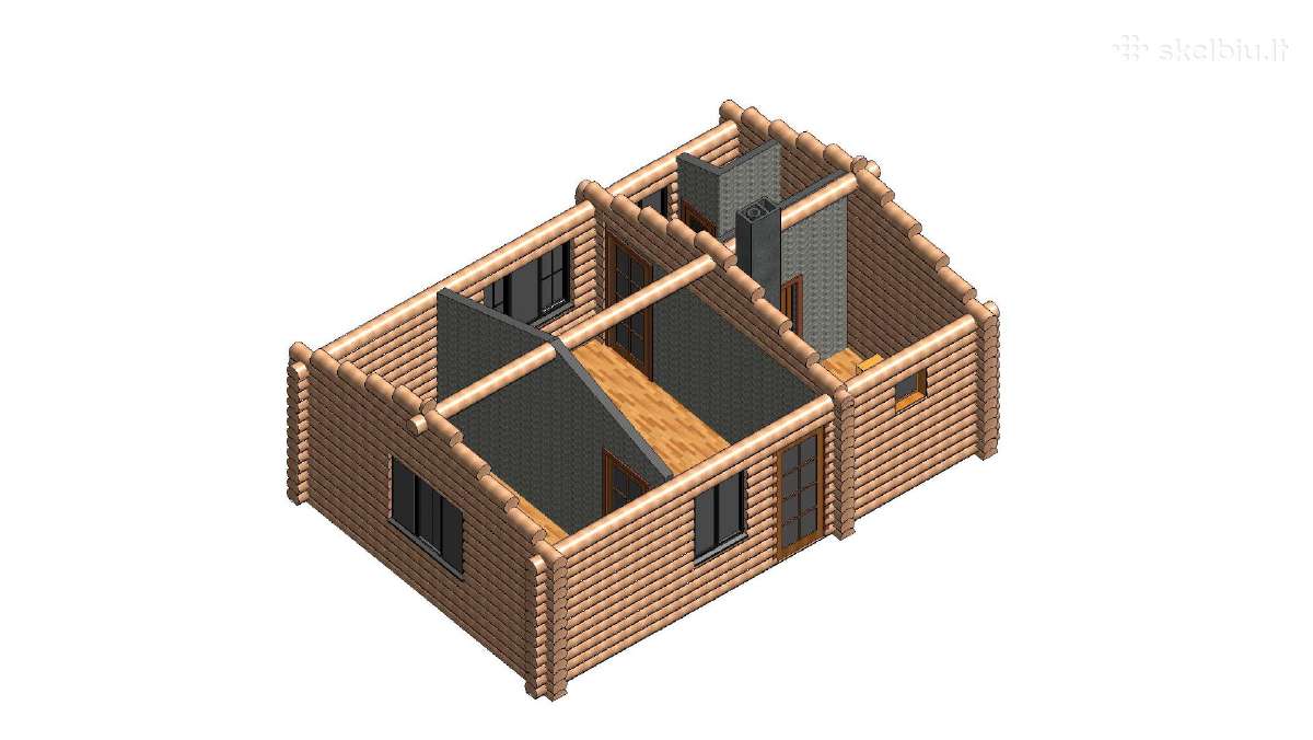 Rąstinė pirtis / vasarnamis 40 m2 - nuotraukos Nr. 9