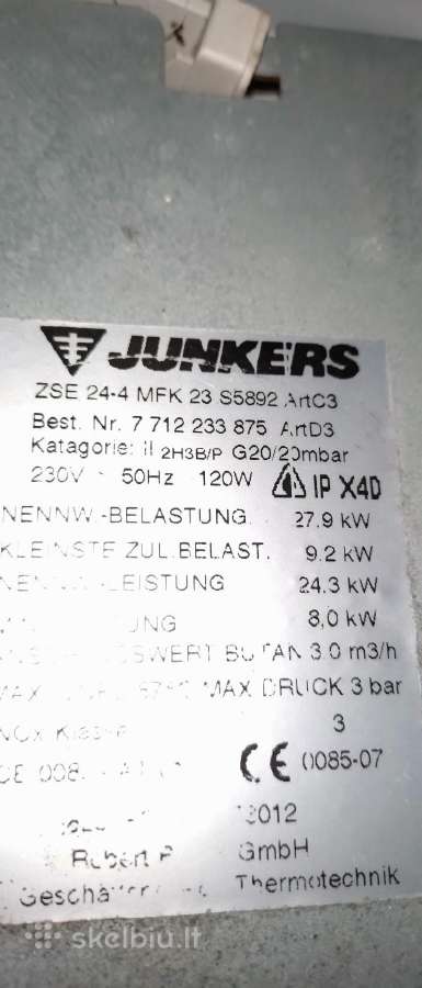 Dujinis katilas junkers zse
