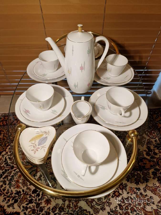 Vintažinis mid century porceliano kavos servizas - nuotraukos Nr. 19