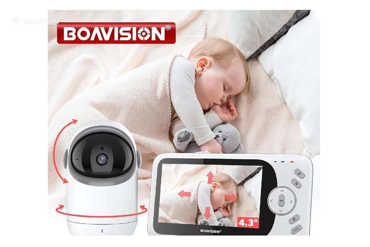 Mobili auklė su 4,3“ ekranu ir sukama kamera