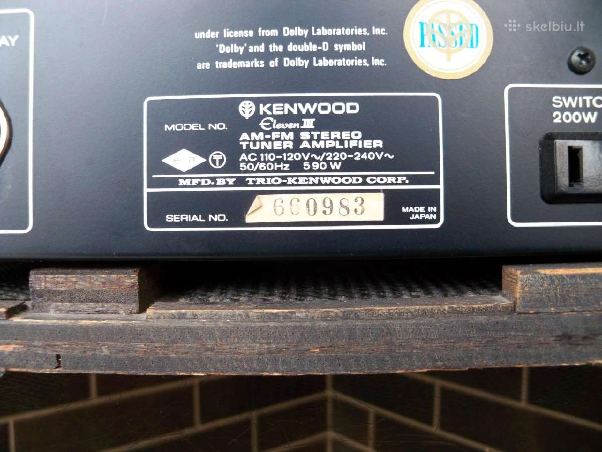 Kenwood Kt eleven III.kr-9400. - nuotraukos Nr. 7
