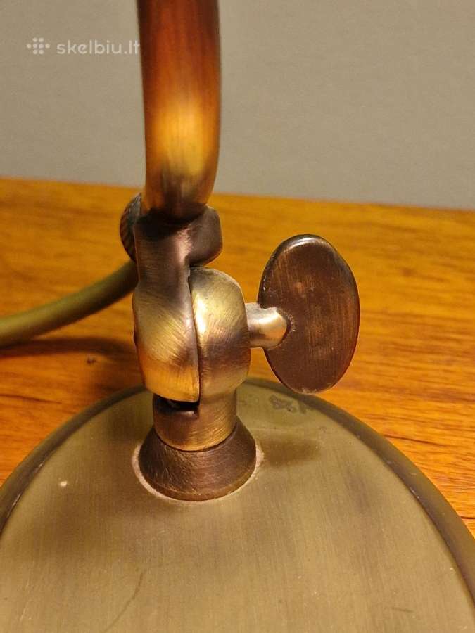 Vintažinis mid century žalvarinis stalo šviestuvas - nuotraukos Nr. 25