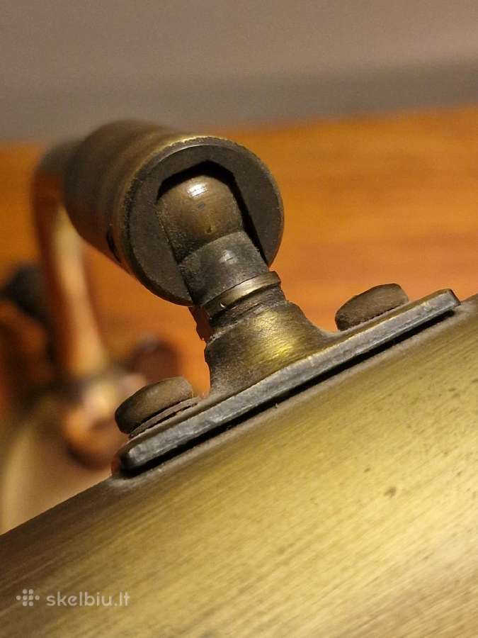 Vintažinis mid century žalvarinis stalo šviestuvas - nuotraukos Nr. 26