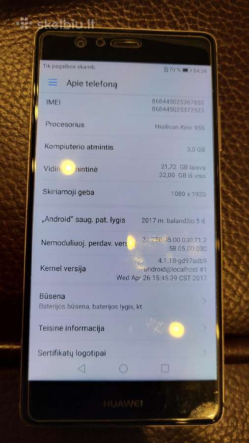 Telefonas Huawei P9 - nuotraukos Nr. 4