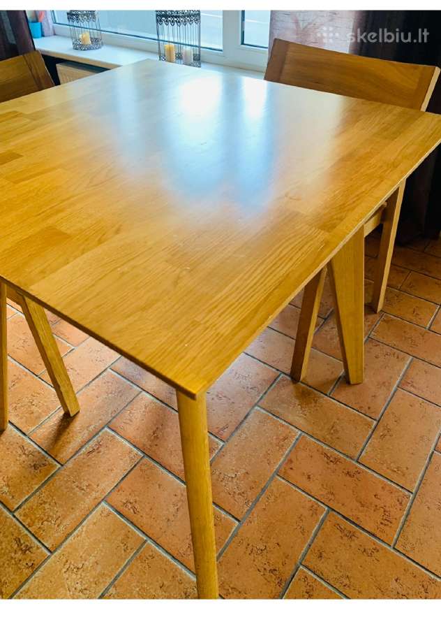 Ąžuolinis valgomojo stalas 120x 65 - nuotraukos Nr. 2