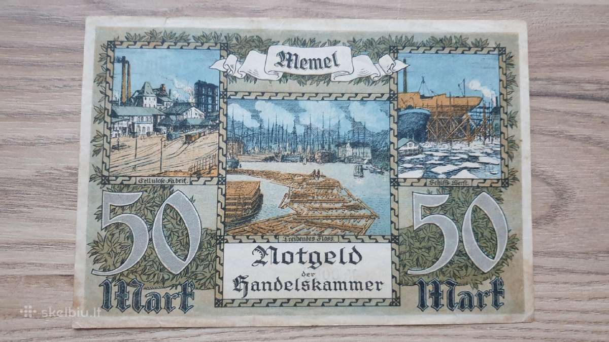 1922 metų 50 Memel markių Žemas numeris