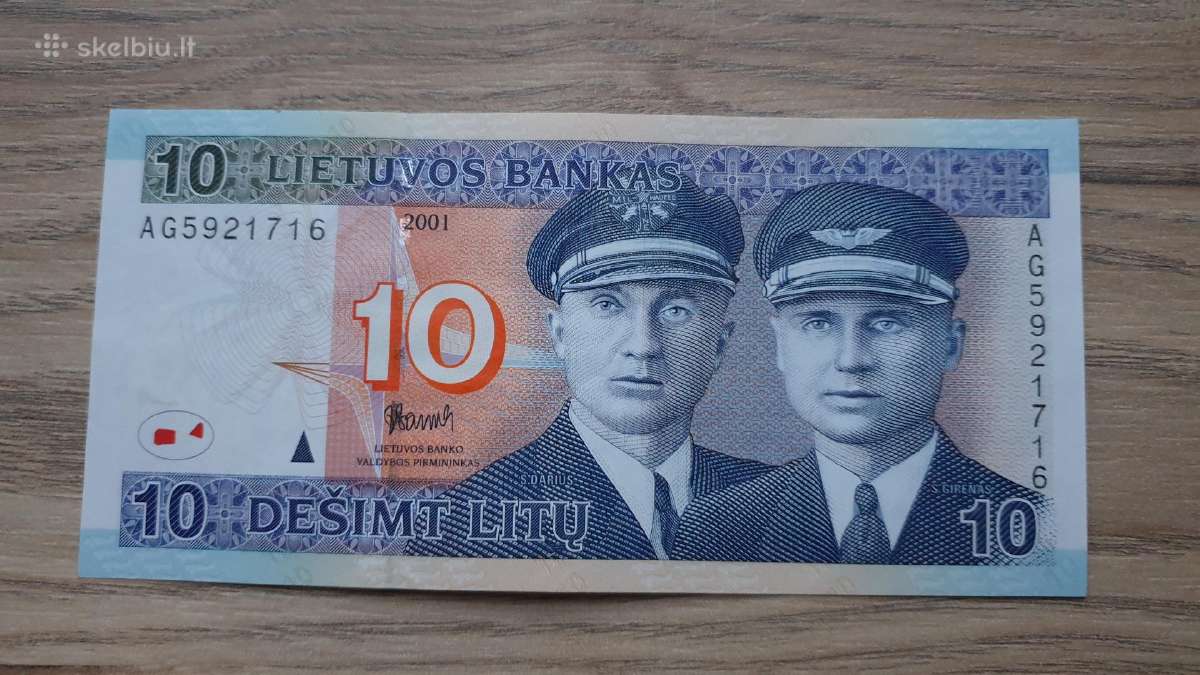 2001 metų 10 litų