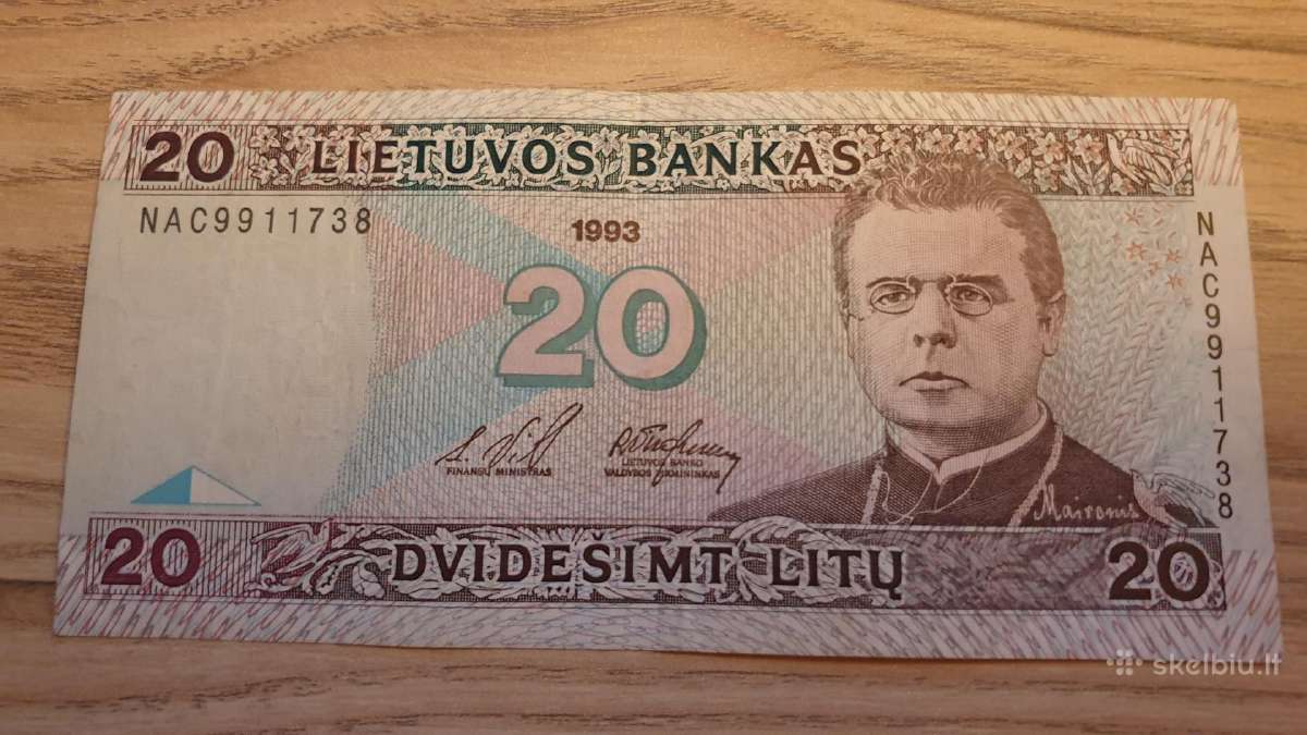 1993 metų 20 litų