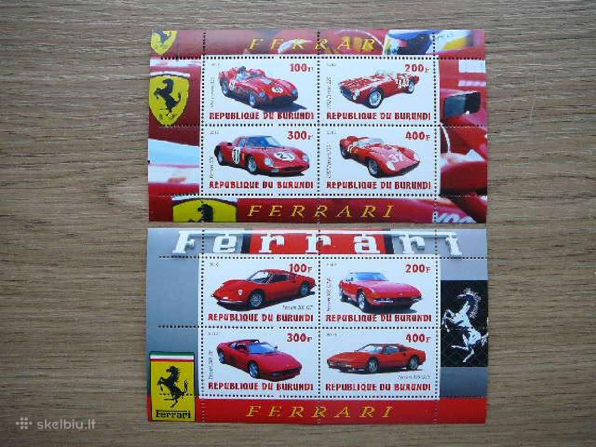 Automobiliai Ferrari Burundis 2010 2x blok g196/7a
