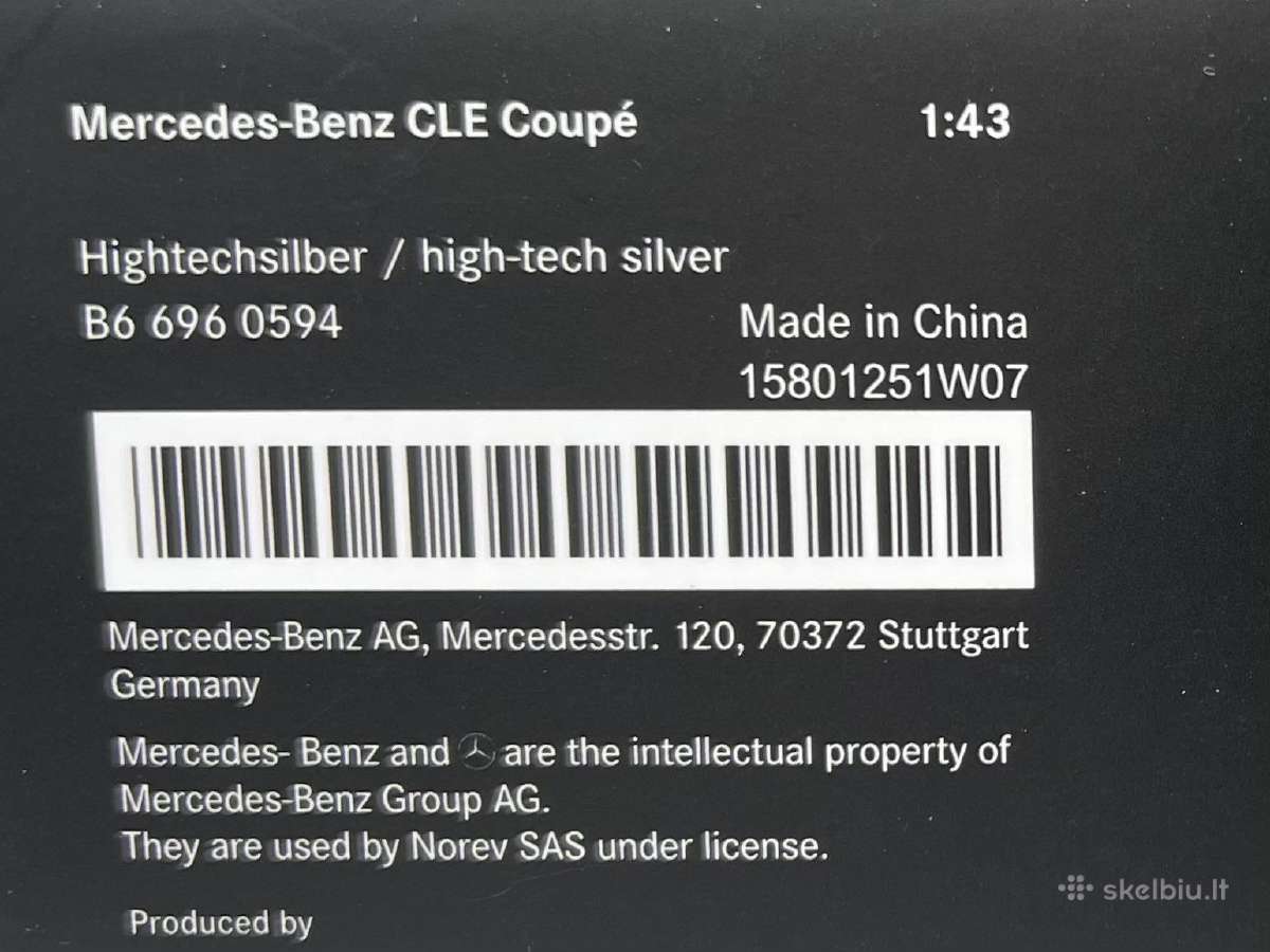 Mercedes Benz Cle Coupe 1:43 - nuotraukos Nr. 9
