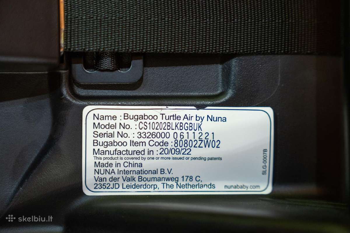 Bugaboo Nuna Turtle Air kėdutė - nuotraukos Nr. 12