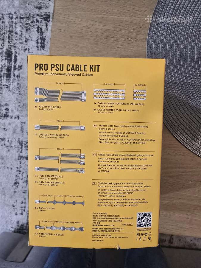 Laidai Corsair Premium Pro, mėlyna - nuotraukos Nr. 4