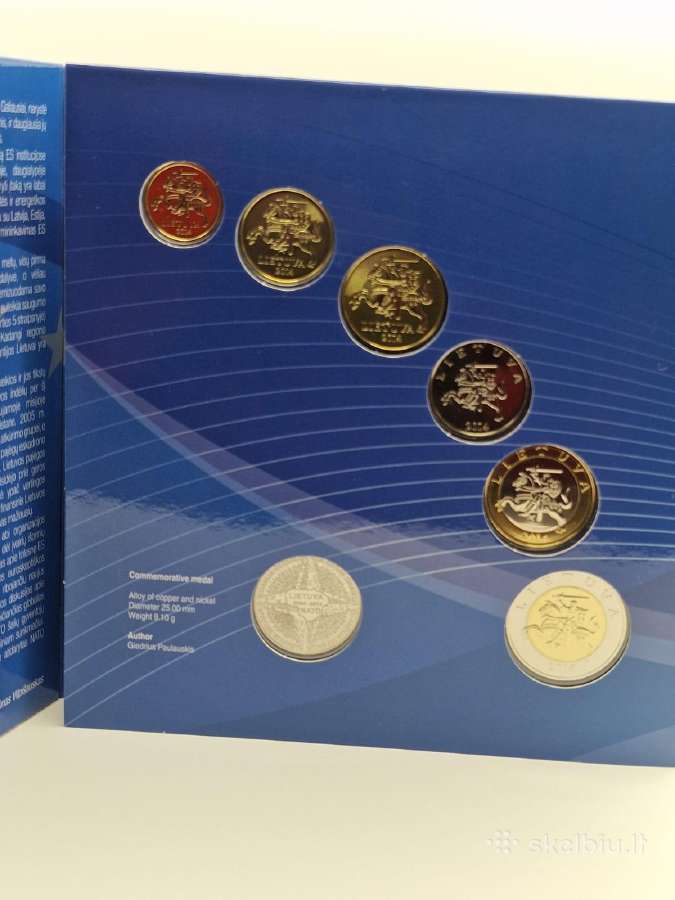 2014 Lietuva, Nato jubiliejus,lito monetų rinkinys - nuotraukos Nr. 5