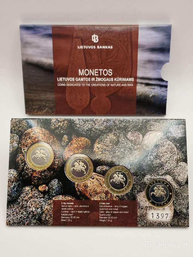2013 m., numizmatinis litų monetų rinkinys - nuotraukos Nr. 3