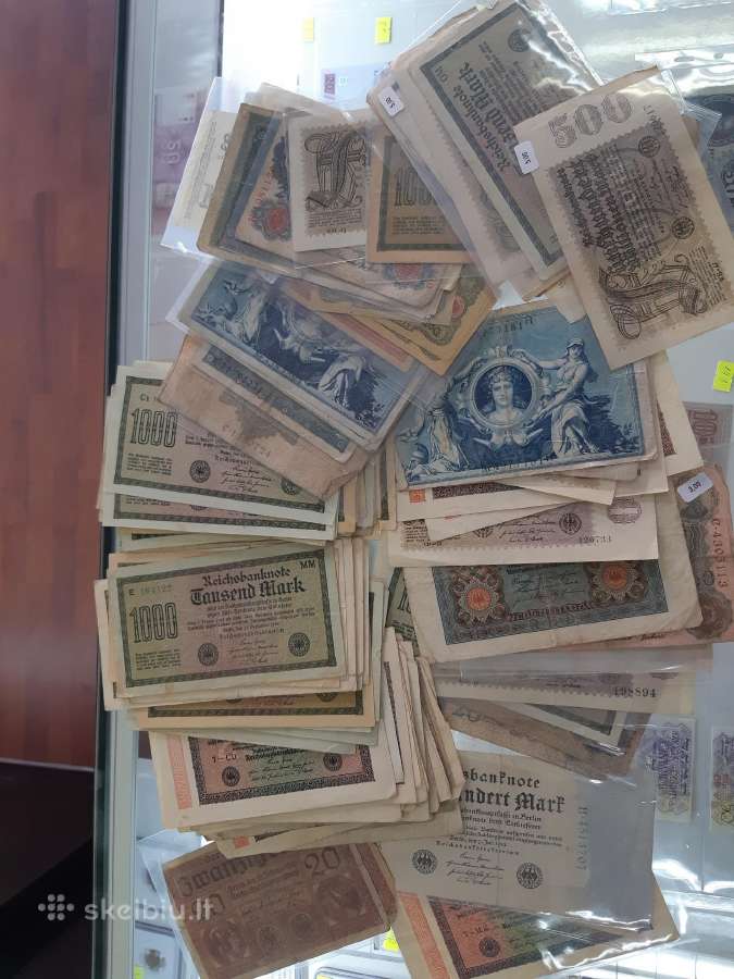 Reichsmarkės, platus pasirinkimas.