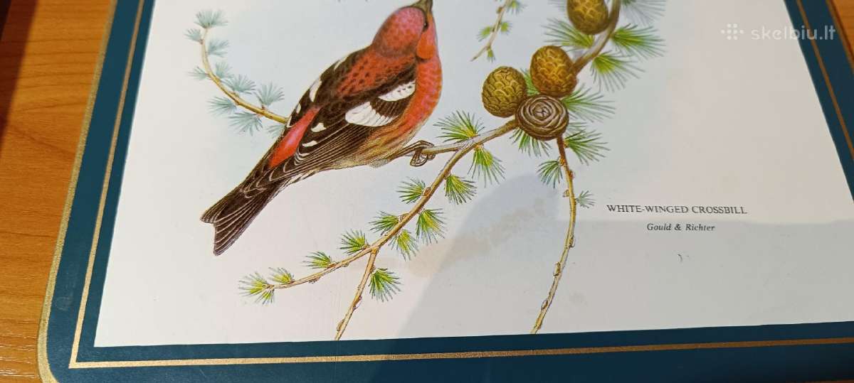 Kamštiniai kolekciniai padėkliukai su paukščiais - nuotraukos Nr. 7