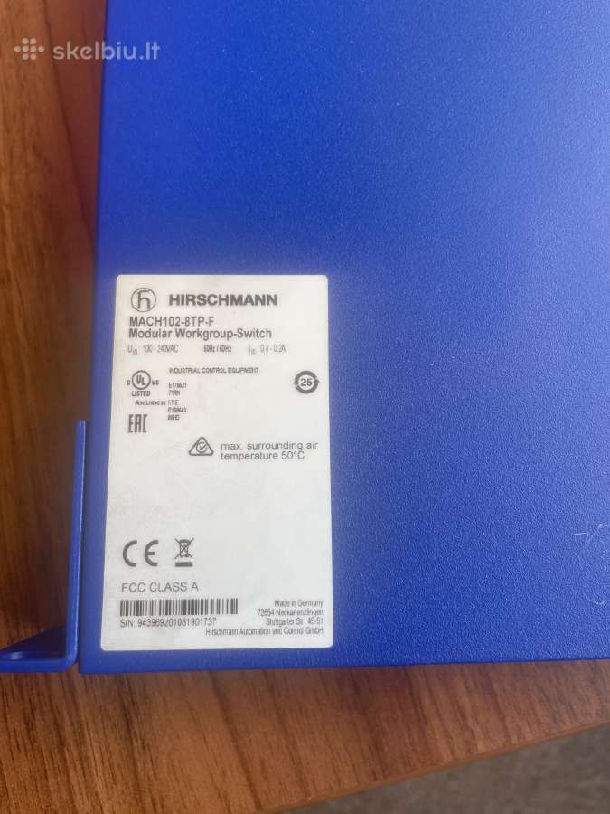 Mach102-8tp - Ethernet Switch, Hirshmann switchas - nuotraukos Nr. 2