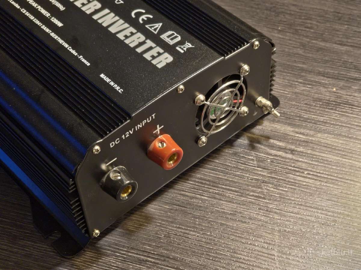 Gys Inverter Psw 600w 12v ->220v max 1200w - nuotraukos Nr. 3